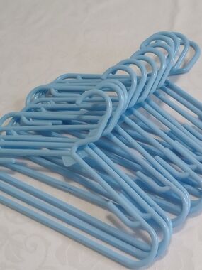 Blue Plastic Non-Slip Closet Hangers - Pack of Multiples